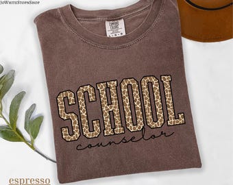Camiseta geométrica de consejero escolar - Regalos de consejería escolar - Camisetas de terapeuta escolar - Camisetas escolares de salud mental - Camiseta de consejero escolar