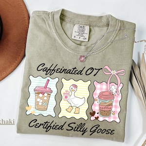 Caffeinated Occupational therapy gift shirt-Occupational Therapy t-shirt-Comfort Colors Occupational therapy Tshirt-OT shirt Gift Idea