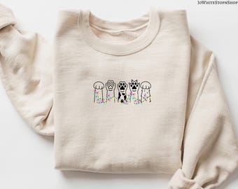 Felpa con zampe di gatto e luci di Natale: felpa unisex con scollo rotondo per gli amanti dei gatti - Felpa natalizia per la mamma dei gatti - Regalo per la mamma dei gatti - Papà gatti