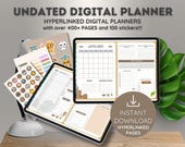 Best Digital Planner Monthly Undated | Complete Monthly Downloadable Planner Monthly Planner Calendar Journal Goodnotes Ipad Onenote Planner