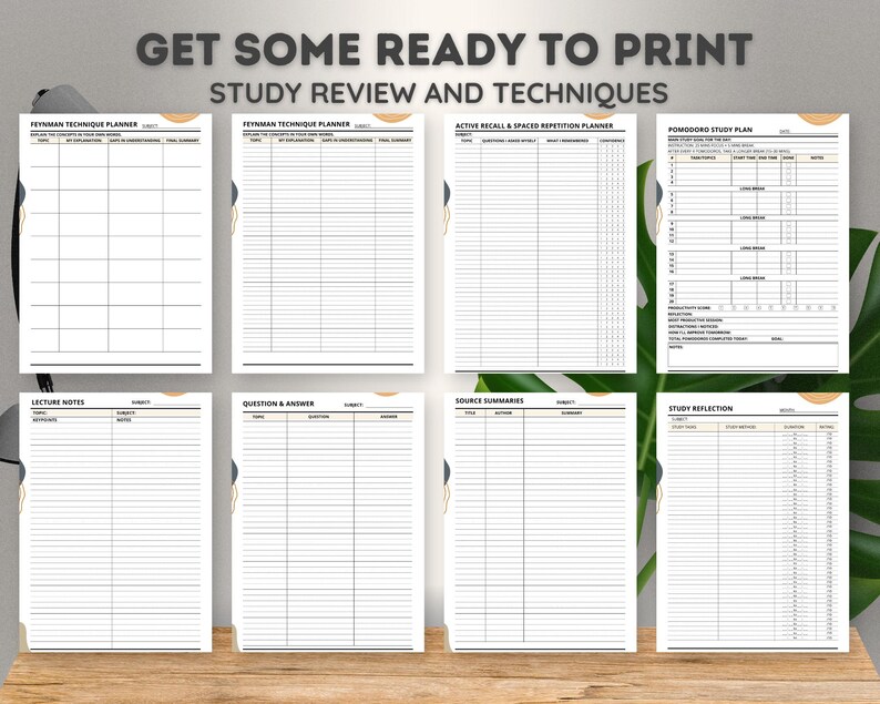 Printable Student Planner Bundle, Academic Study Planner PDF, Grade ...