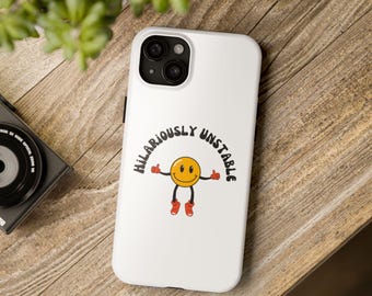 Hilariously Unstable Tough Phone Case, Funny Phone Cover, Unique Gift for Friends, Quirky Design, Durable Protection