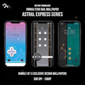 Honkai Star Rail Phone Wallpaper Bundle Set - Personaggi Astral Express HD Arte digitale per il tuo dispositivo