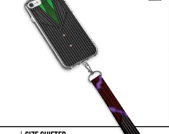 Stress Boss Villain Anime-Inspired Phone Case | Power Aesthetic Stylish Protective Cover for Smartphones Handstrap Lanyard