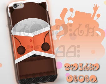 Orange Sweet Girl Phone Case – iPhone & Samsung Cover | Cute Magical Girl Gift, TPU Case