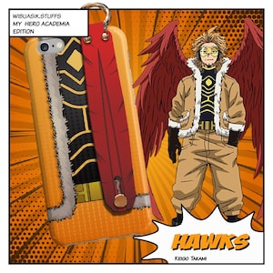 Custodia per telefono My Hero Academia Hawks Anime Estetica Custodia protettiva resistente per iPhone e Samsung