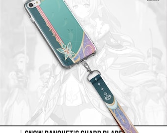 Genshin Impact Phone Case with Handstrap Lanyard - Vesna Design for iPhone, Samsung & Android Models