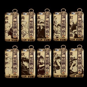 Anime-Inspired Sorcerer Talisman Phone Case with Hand Strap Lanyard Charm for iPhone & Samsung | Protective Otaku Style Gift