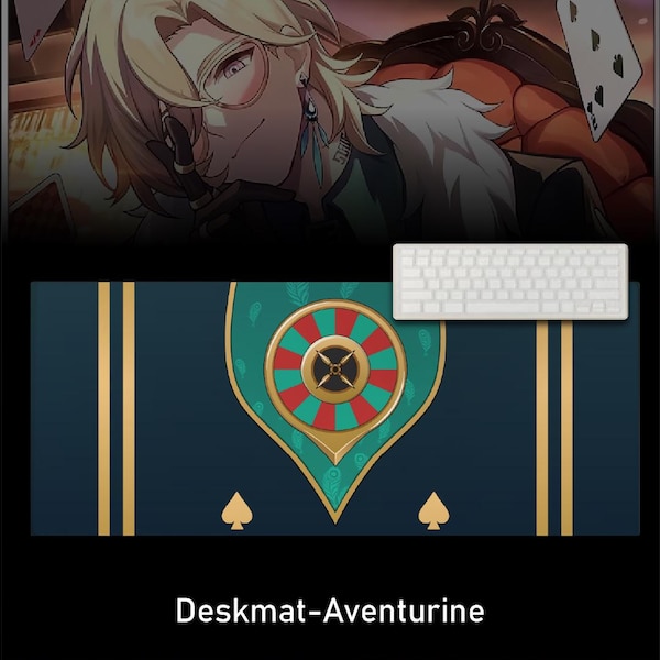 Honkai Star Rail Deskmat | Aventurine Anime Gaming Mousepad
