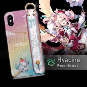 Honkai Star Rail Phone Case with Hand Strap for Samsung iPhone Android - Durable Hyacine Aesthetics Protective Cover