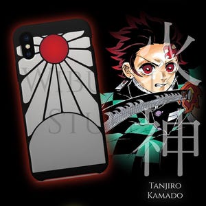 Demon Slayer Phone Case Tanjiro Kamado Hanafuda Anime Aesthetic iPhone Samsung Cover Gift for Fans