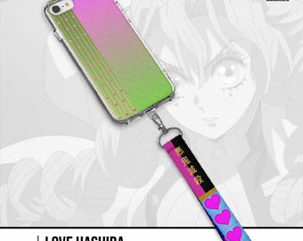 Süße Kriegerin Anime-inspirierte Handyhülle mit Handschlaufe für iPhone & Samsung | Pastell Kawaii Ästhetik Cover