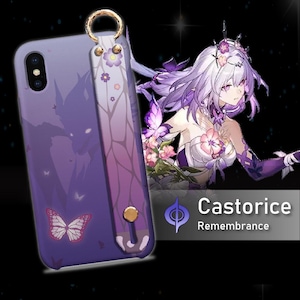 Honkai Star Rail Phone Case with Hand Strap – Durable Castorice Mobile Cover for iPhone Samsung Android Fans