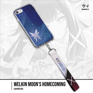 Genshin Impact Phone Case with Handstrap – Columbina Damselette Kuutar Protective Cover for Mobile Devices