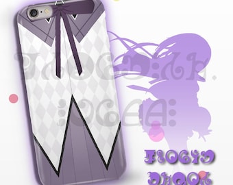 Bonita funda para teléfono con temática gótica en negro y morado para iPhone y Samsung. Regalo de chica mágica oscura, funda de TPU.