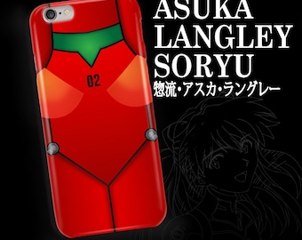 Funda para teléfono con diseño de Red Girl Plugsuit, estética de anime, para iPhone y Samsung
