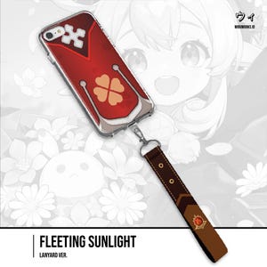 Genshin Impact Phone Case Klee Aesthetics with Hand Strap Lanyard for iPhone Samsung Android