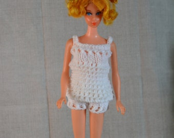 Vintage Barbie Handmade, Handknit Playsuit, 60s