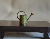 Antique Dollhouse Half Scale Watering Can Painted Metal, Garden, Tootsietoy