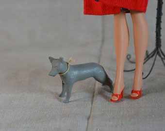 Vintage Barbie Clone Unusual Grey Dog, Hong Kong, 60s