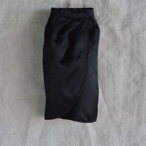 Vintage Barbie PAK Wrap Pencil Skirt Black, HTF, 60s, Mattel