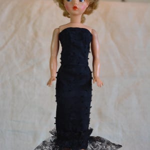 Vintage Ideal Tammy Handmade Black Sheath Evening Dress, 60s