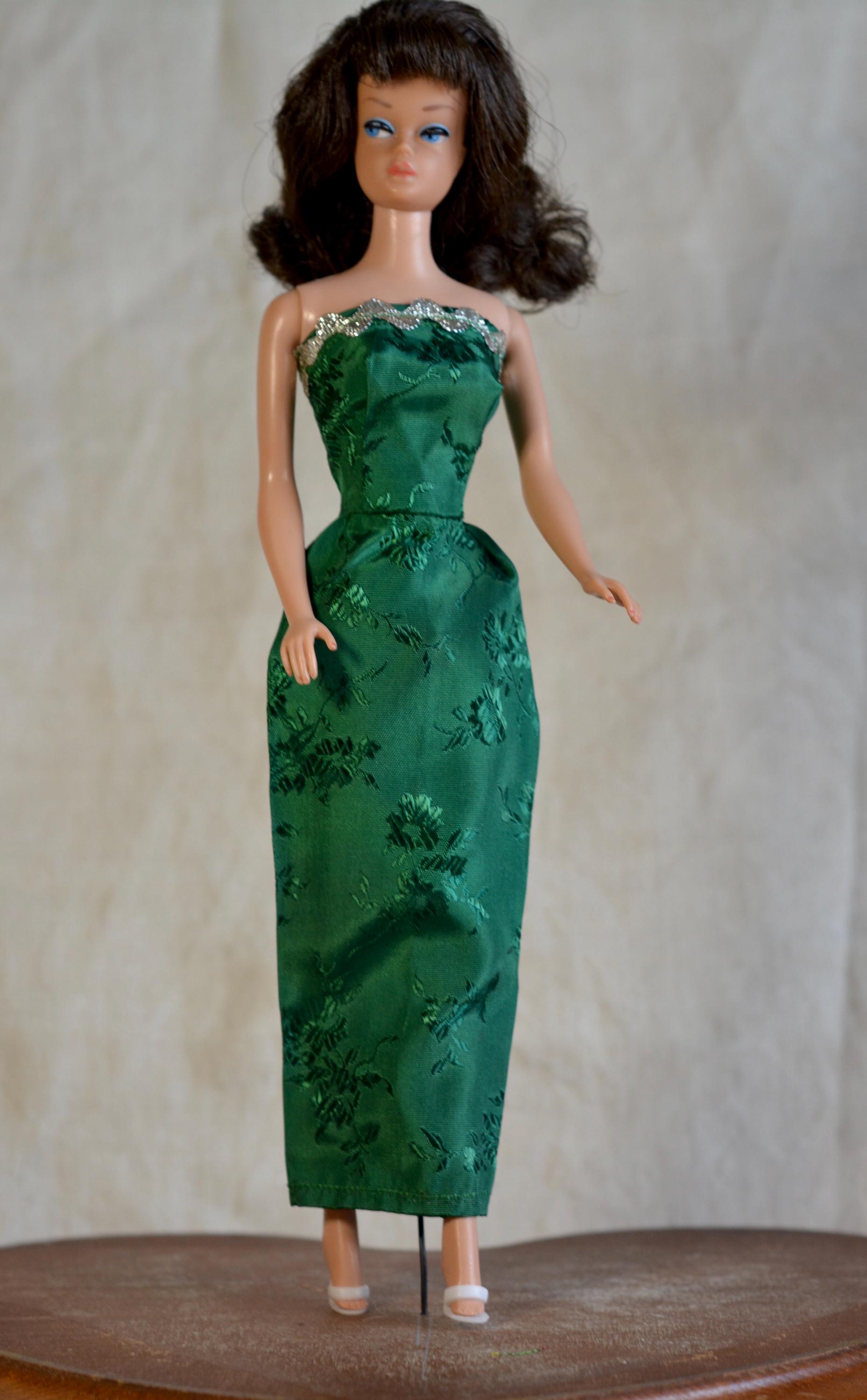 vintage barbie green dress Emerald Style:091874600
