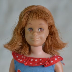 Vintage Skooter Doll, Titian Red Hair, Can You Play? Dress, Mattel