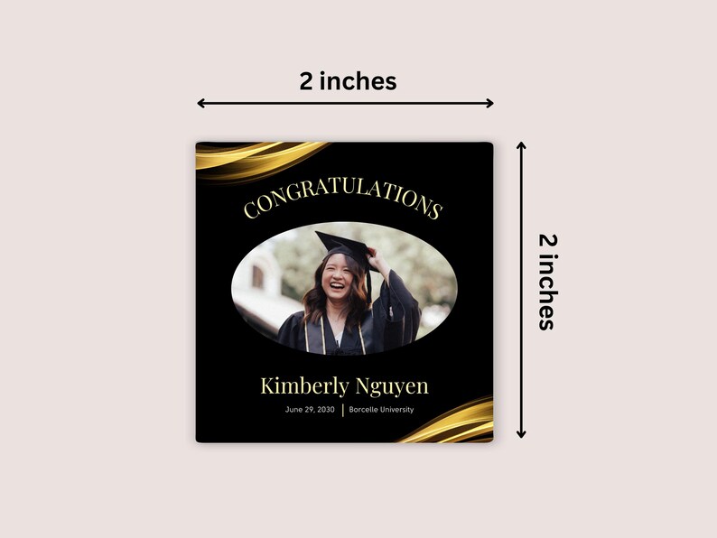 Custom Graduation Photo Magnet 2x2 Inch Personalized Grad Gift 2026 ...