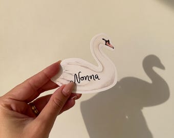 Swan Place Card Digital Download
