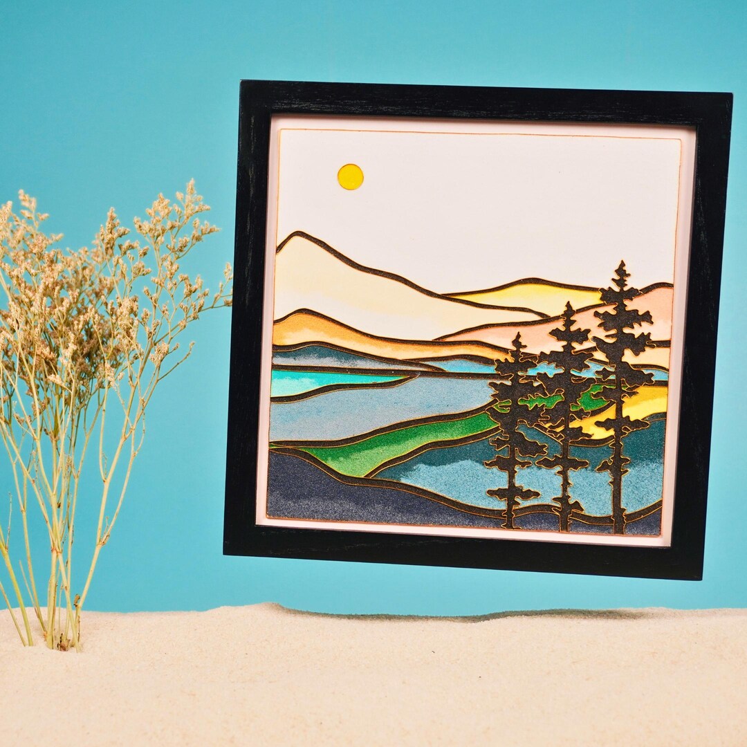 Landscape Craft Kit Abstract Landscape Cloisonné Craft Kit - Etsy