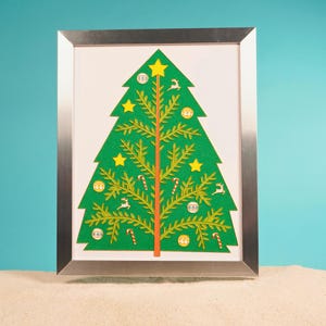 Retro/Vintage Christmas Tree DIY Cloisonné Craft Kit; Enamel Art Painting; Crafting Kit Gifts, Art Project for Adult; Cloisonne Art DIY Kits
