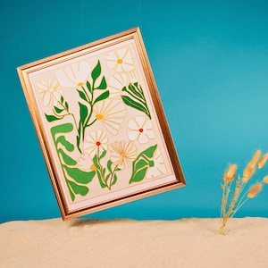 Abstract Flowers DIY Cloisonné Craft Kit; Enamel Art Painting; Crafting Kits Gifts, Art Project for Adult; Cloisonne Art DIY Kits