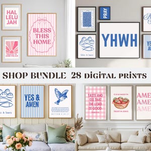 Christian Wall Art Bundle Bible Verse Wall Art Posters Scripture Home Decor Trendy Jesus Wall Art Posters Inspirational Home Decor Bundle