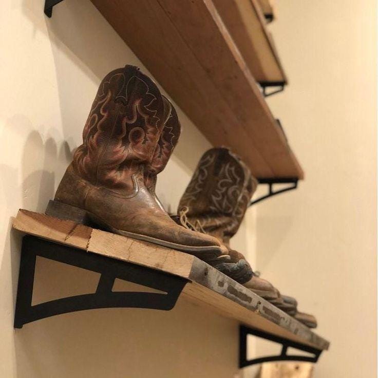 Heavy-duty Handmade Metal Shelving Brackets for Shoe Storage ...