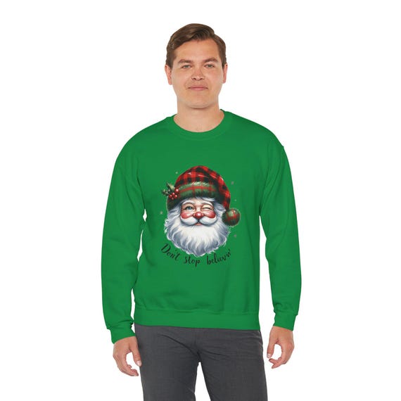 Don't Stop Believing Santa Sweatshirt