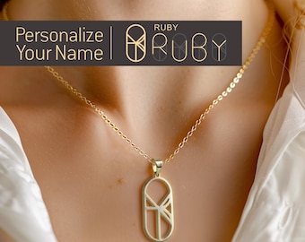 Personalized Name Logo Necklace: Custom Handmade Jewelry Gift