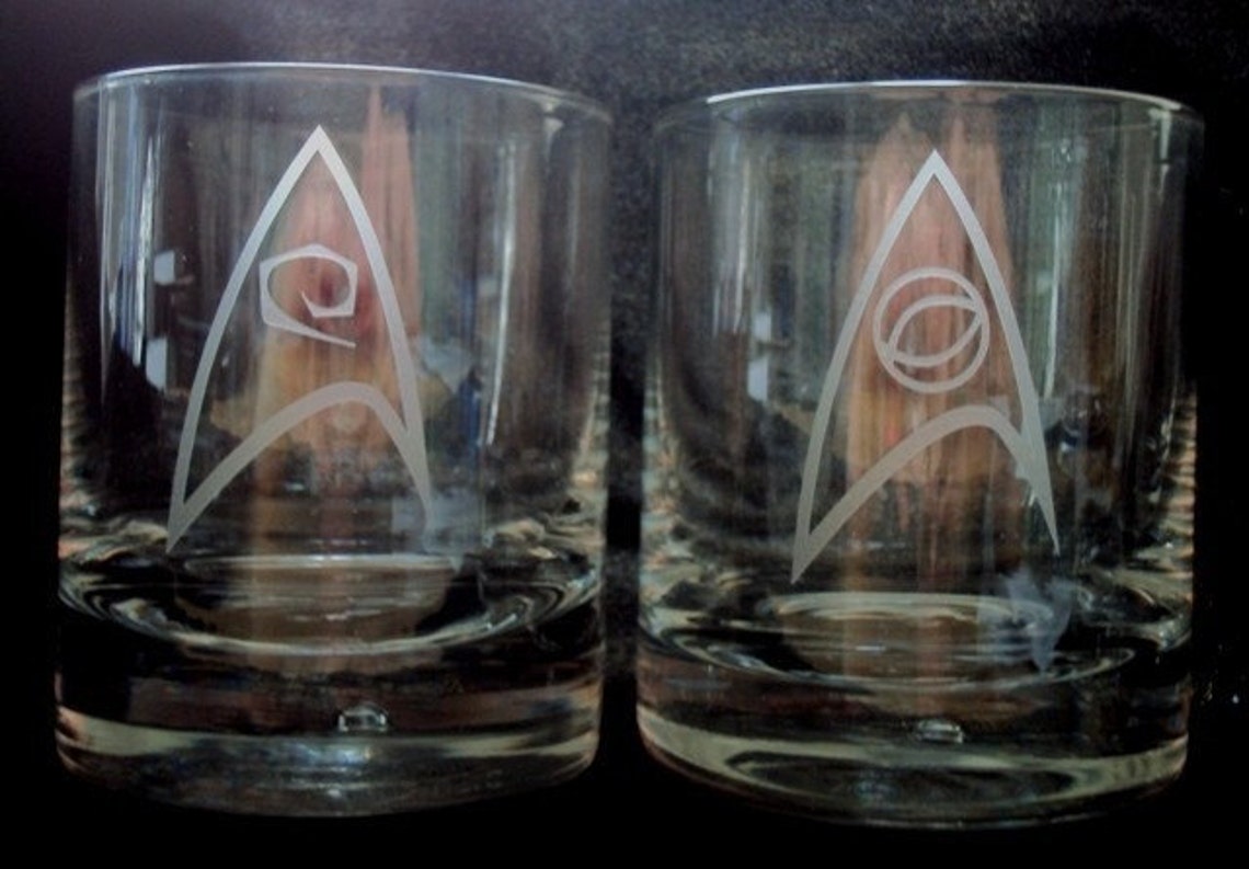 Star Trek Rocks Glass Set by Jackglass on Etsy Etsy