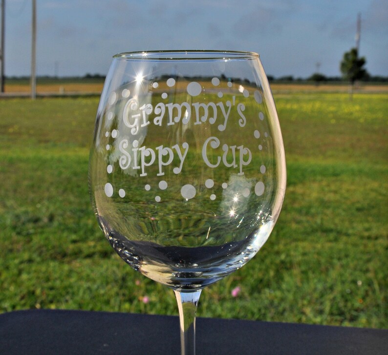 Mommy's Sippy Cup Etched Wine Glass for the New Mom Etsy