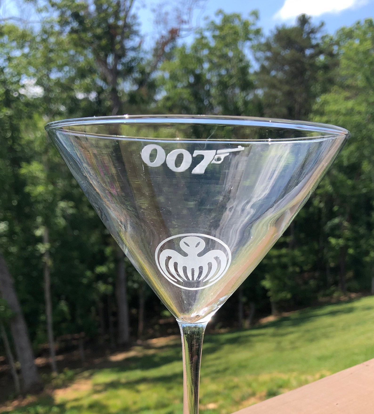 Etched Vintage 007 Spectre James Bond Martini Glass by Etsy