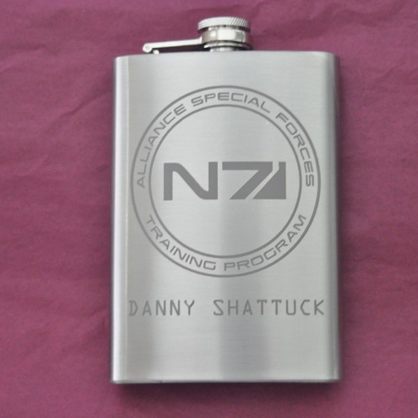 Mass Effect Personalized Flask by Jackglass on Etsy