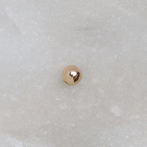 14K SOLID Gold 3mm With 1.2m Hole Seamless Beads, Made in USA, SG12