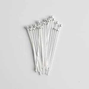 Spilla con testa da 1 pollice in argento sterling 24ga con sfera da 1,5 mm, Z7