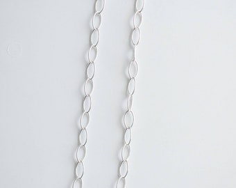 3 Feet Sterling Silver 7x4mm Oval Cable Chain Chain By The Foot, C39