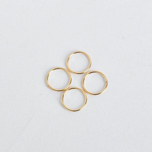 25pcs 14K Gold Filled 8mm Open Jump Rings 20.5 Gauge, Made in USA, A5