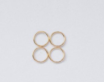 25pcs 14K Gold Filled 7mm Open Jump Rings 20.5 Gauge, Made in USA, A4