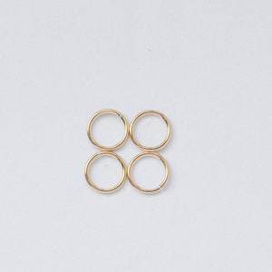 50pcs 14K Gold Filled 7mm Open Jump Rings 20.5 Gauge, Made in USA, A4