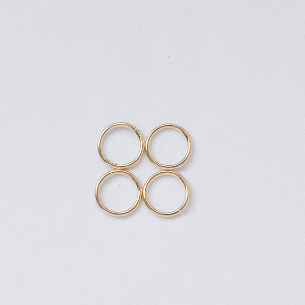 50pcs 14K Gold Filled 7mm Open Jump Rings 20.5 Gauge, Made in USA, A4