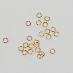 100pcs 14K Gold Filled 3mm 24ga Open Jump Rings, Made in USA, GF7