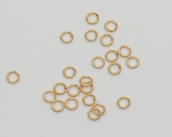 100 stuks 14K gold filled 3 mm 24ga open ringetjes, gemaakt in de VS, GF7